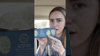 We tried the VIRAL pistachio filled eggs from M\u0026S! Check out this video to see our honest review!