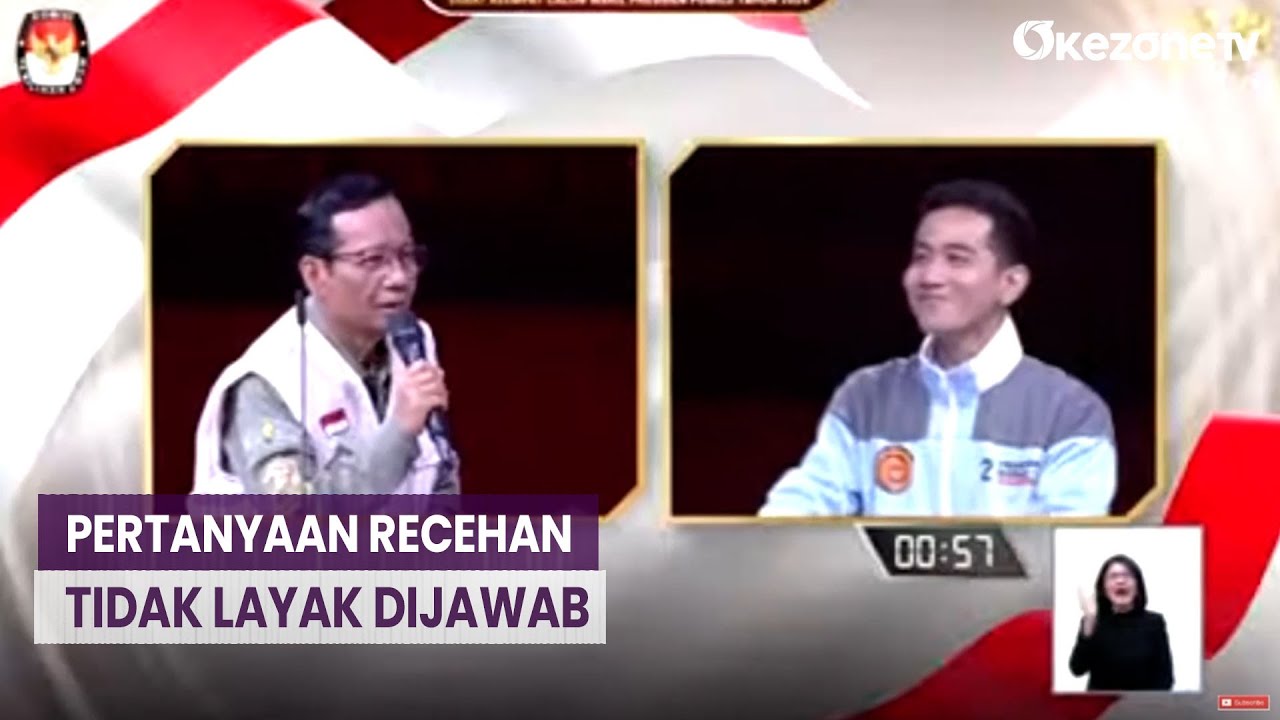 Mahfud Sebut Pertanyaan Gibran Recehan, Tidak Layak Dijawab - YouTube