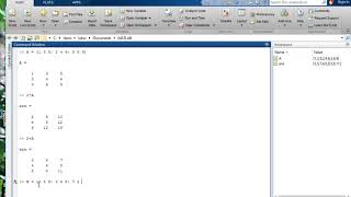 Basic Matrix Math in MATLAB