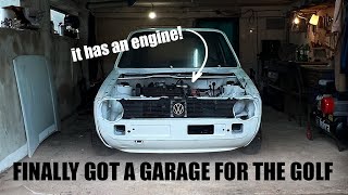 My MK1 Golf gets an ENGINE, and I get a GARAGE / episode 7