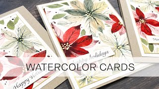 poinsettia cards for the holidays