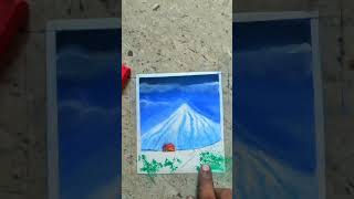 #shorts #art #painting #viral | drawing with soft pastels | mountain scenery drawing | for beginners