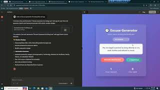 Excuse generator 😂 (ClaudeAi)