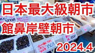 国内最大級の朝市。館鼻岸壁朝市を散歩した時のやつ。2024年4月ver