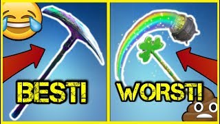 ranking every rare pickaxe from worst to best fortnite battle royale - ranking every skin in fortnite by rarity