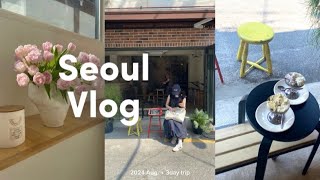 【韓国vlog】2泊3日の韓国旅行✈︎♡｜カフェ巡り🍨｜ノガリ横丁｜ｸﾞﾘｰｸﾖｰｸﾞﾙﾄ🥣｜弘大/梨大/東大門/安国/景福宮/聖水/漢南洞/鍾路3街/明洞/広蔵市場｜ショッピング🛒🩶