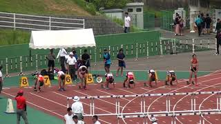 2018.05.27 北九州市小中学生記録会 男子110ｍH決勝