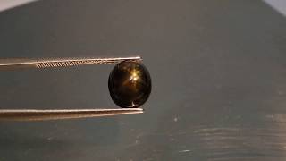 3.74 Ct. Natural Yellow Black Star Sapphire Thailand