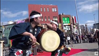 成田駅イベント調子はね太鼓2022年3月20日１３：４５