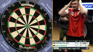 IS THIS THE PERFECT LEG?! Niko Springer hits a nine-darter at the PDC Europe Super League