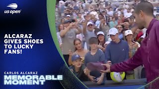 Carlos Alcaraz Gives Away His Shoes! | 2025 US Open