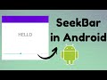 SeekBar | TechViewHub | Android Studio