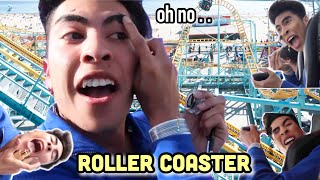 Doing my MAKEUP on a ROLLER COASTER!?! | Louie's Life