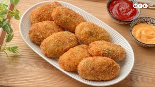 Chicken \u0026 Potato Croquettes Recipe ( Ramadan 2025 Iftar Snacks)