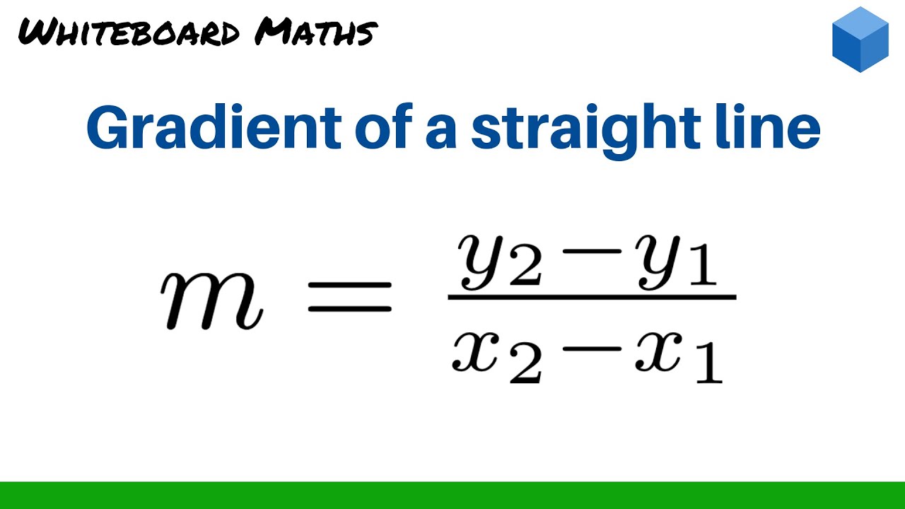 Gradient Of A Straight Line Through Two Points - YouTube