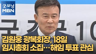 김원웅 광복회장, 18일 임시총회 소집…해임 투표 관심 [굿모닝 MBN]