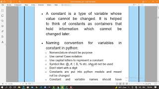 7 - Python Constant