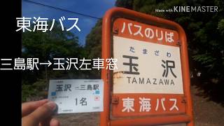 東海バス、三島駅→総合病院経由→玉沢行き全線左車窓