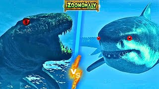 MEGALODON vs MOSASAURUS – Zoonomaly Theme Song | Prehistoric Ocean Battle