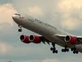 Beautiful Sound of Virgin Atlantic A340-600 Departing Heathrow