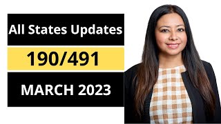 All States Updates 190/491 - March 2023