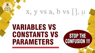 Variables vs Constant vs Parameters | CLEAR THIS NOW!!!! | Maths•Stats•Econ