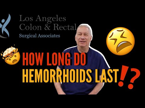 How long can internal hemorrhoids last?
