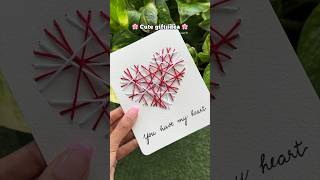 Viral Thread Card idea❣️| Cute gift idea✨ #shorts #diy #youtubeshorts