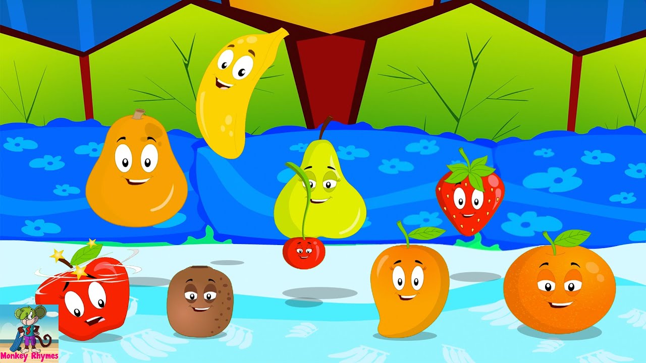 Ten Little Fruits Jumping On The Bed + More Nursery Rhymes & Baby Songs ...