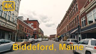 Driving in Downtown Biddeford, Maine - 4K60fps