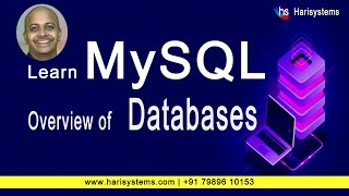 MySQL Tutorial for Beginners [2020] | Overview of Database | Harisystems