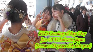 Coming of Age Day 2025 (girls \u0026 boys to 20 year old, this year)｜2025 横浜市成人式  (本年度満20歳)｜YokohamaJapan