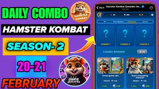 Hamster Kombat Game Dev Daily Combo | 21 February Hamster Kombat Daily Combo | Hamster Daily Combo