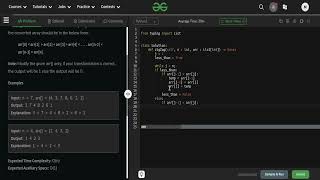 Convert array into Zig Zag fashion | Problem of the day | GeeksForGeeks