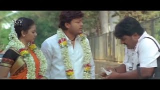 Ganesh and Amulya Marry On Street | Cheluvina Chitthara Kannada Movie Scene | Komal