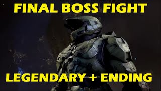Halo Infinite - Legendary Final Boss Fight + Ending Cutscene