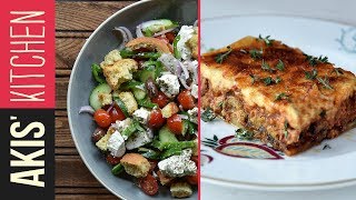 Authentic Greek Moussaka & Greek Salad  | Akis Petretzikis