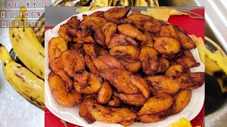 How to fry sweet ripe plantains// Platanos Maduros