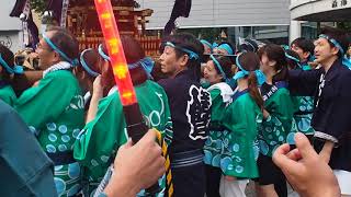 日枝神社　山王祭　宵宮　茅場町一丁目　神輿渡御　2018.6.8