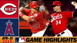 Los Angeles Angels vs Cincinnati Reds [Game Highlights] 4/21/2024 | MLB Highligh