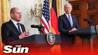 German Chancellor FAILS to back Biden's vow to stop Nord Stream 2 pipeline if Putin invades Ukraine