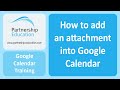 How to add an attachment into Google Calendar - Partnership Education