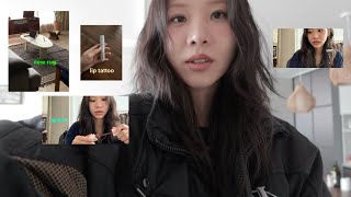 vlog. 짧은 겟레디위드미. 20년 친구 만나기. 인서울 하면 성공할 줄 알았던 그 시절. 30대 중반에 드디어 라섹 예약. 러그 장만. 집 꾸미기에 꽂힌 요즘.