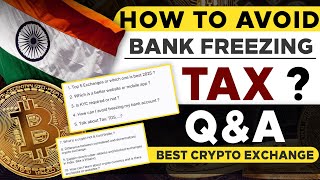 How to Avoid Bank Freezing | Learn About Crypto for FREE! | Crypto Tamizha ( Q\u0026A )