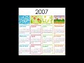 calendar for 2007 for 12 months