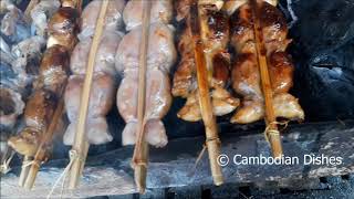 កង្កែបបោក | Grill Ingredient Frogs | Street Food