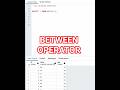How to use sql between operator #sql #beginner #postgresql #sqlserver #sqlservertutorial #sqlquery