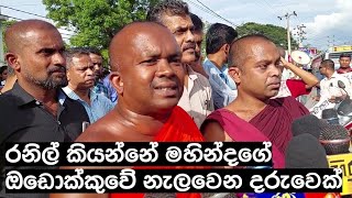 රනිල් කියන්නේ මහින්දගේ ඔඩොක්කුවේ නැලවෙන දරුවෙක්