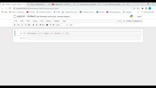 Creating a dictionary in python using Jupyter Notebook