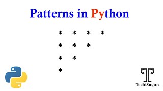 05| Python Tutorial | Python Programming Tutorial for Beginners| Inverted triangle pattern